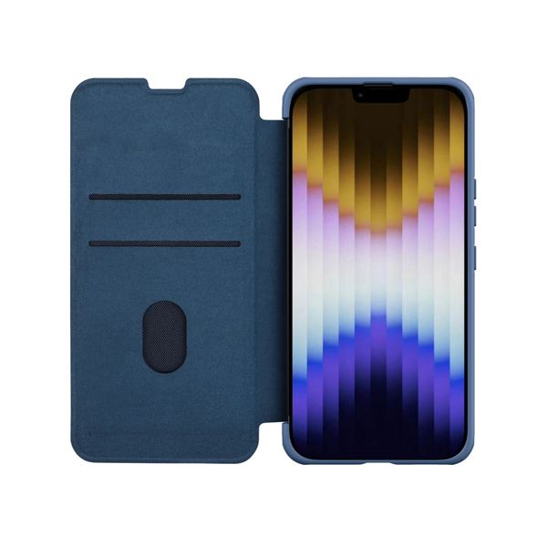 Nillkin чехол для iPhone 14 QIN Pro (Cloth) (синий) 6902048249134 Nillkin чехол для iPhone 14 QIN Pro (Cloth) (синий) 6902048249134