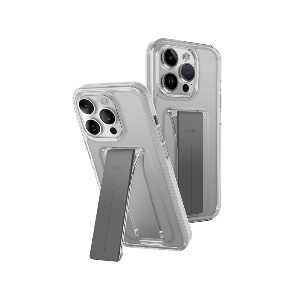 Uniq чехол для iPhone 15 Pro Heldro Mount with Stand (прозрачный) IP6.1P(2023)-HELMCLR Uniq чехол для iPhone 15 Pro Heldro Mount with Stand (прозрачный) IP6.1P(2023)-HELMCLR