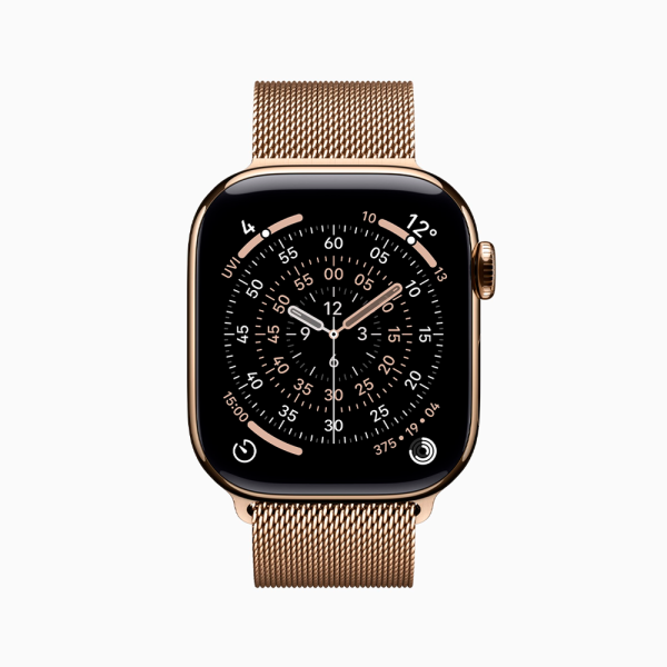 Apple Watch 11 42mm, титан, золотой, миланская золотая петля Apple Watch 11 42mm, титан, золотой, миланская золотая петля