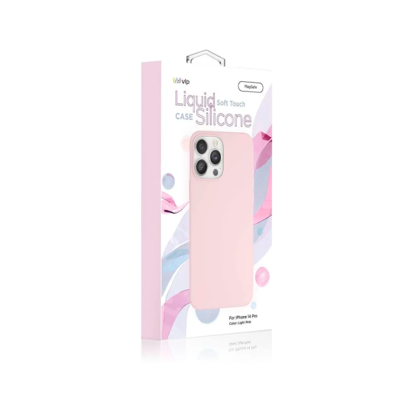 VLP чехол для iPhone 14 Pro Silicone case MagSafe (светло-розовый) 1051021 VLP чехол для iPhone 14 Pro Silicone case MagSafe (светло-розовый) 1051021