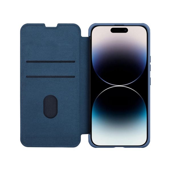 Nillkin чехол для iPhone 14 Pro QIN Pro (Cloth) (синий) 6902048249158 Nillkin чехол для iPhone 14 Pro QIN Pro (Cloth) (синий) 6902048249158