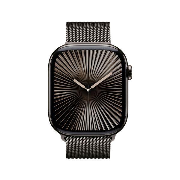 Apple Watch 10 46mm, титан, черный, миланская черная петля S/M Apple Watch 10 46mm, титан, черный, миланская черная петля S/M