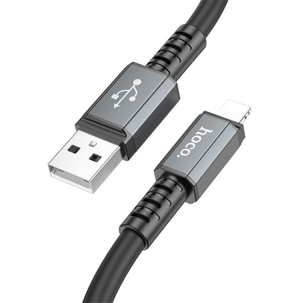Hoco кабель USB A/Lightning X85 1м (черный) Hoco кабель USB A/Lightning X85 1м (черный)