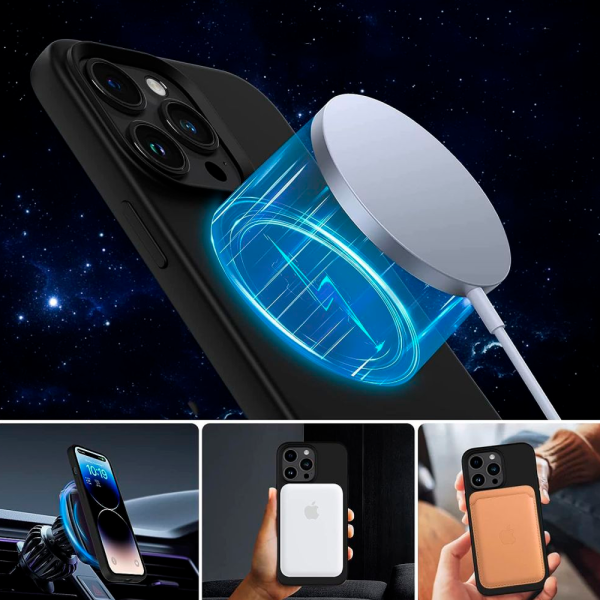 Tech-protect чехол для iPhone 15 Pro Silicone MagSafe (черный) 9319456604245 Tech-protect чехол для iPhone 15 Pro Silicone MagSafe (черный) 9319456604245