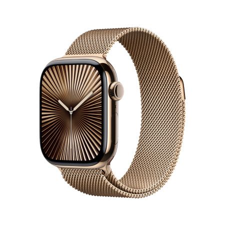 Apple Watch 10 46mm, титан, золотой, миланская золотая петля Apple Watch 10 46mm, титан, золотой, миланская золотая петля