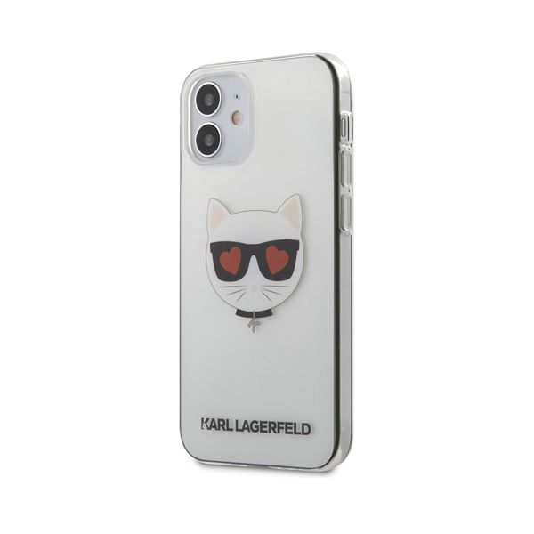 Lagerfeld чехол для iPhone 12 Mini PC/TPU Choupette Head Hearts Hard (прозрачный) KLHCP12SCLTR