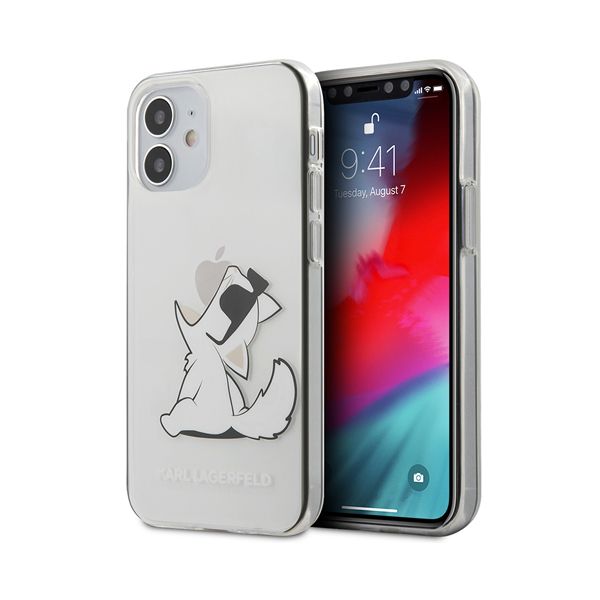 Lagerfeld чехол для iPhone 12 Mini PC/TPU Choupette Fun Hard (прозрачный) KLHCP12SCFNRC