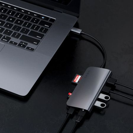 Satechi хаб Aluminum Type-C Multimedia Adapter (серый) ST-TCMM8PAM