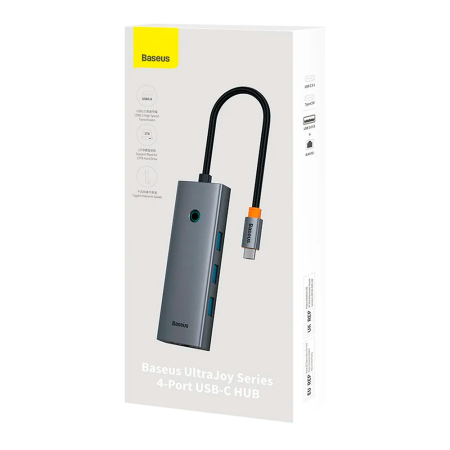 Baseus хаб UltraJoy 4-port Type-C Hub Adapter (серый) B0005280B811-11