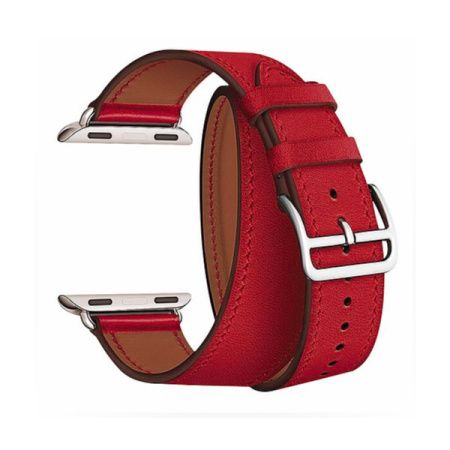 Lyambda ремешок кожаный Meridiana 46/49 мм (красный) LWA-01-44-RD