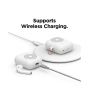 Elago чехол для AirPods силиконовый AW6 Music Player с карабином (белый) EAW6-HANG-WH