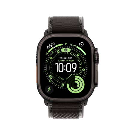 Apple Watch Ultra 3 49mm, черный, Trail Loop M/L черный ремешок