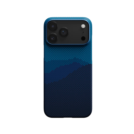 Pitaka чехол для iPhone 17 Pro Max Ultra-Slim Case PitaTap Horizon MagSafe (синий)