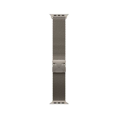 Apple Watch Ultra 2 49mm, натуральный, Titanium Milanese Loop M натуральный ремешок