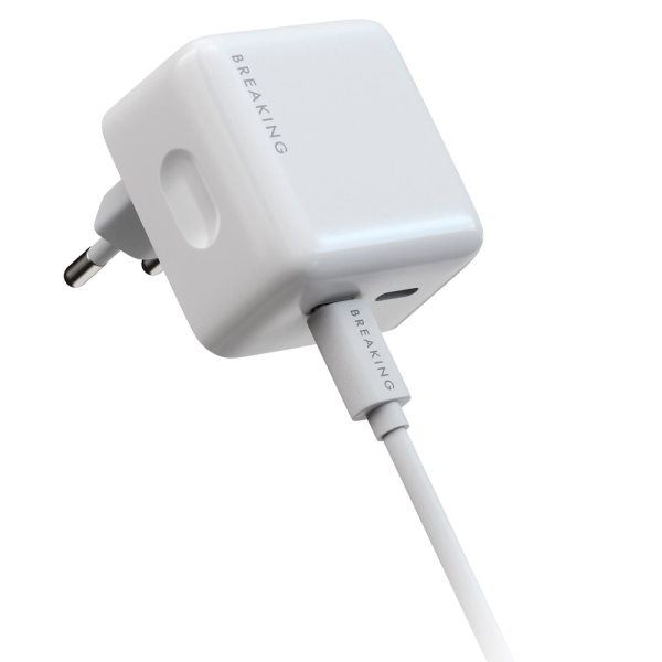 Breaking СЗУ WC01 40W 2x Type-C + кабель Ligtning (белый).1