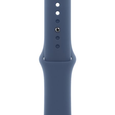 Apple Watch 10 46mm, алюминий, серебристый, спортивный синий ремешок S/M