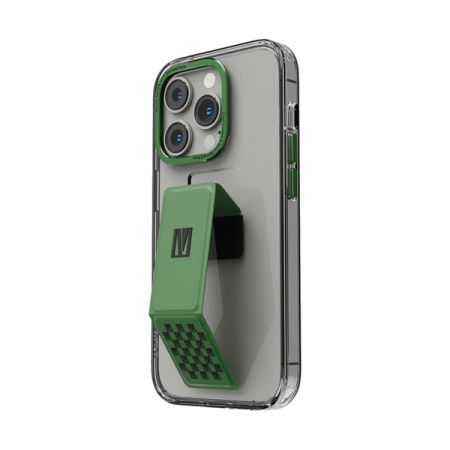 Levelo чехол для iPhone 14 Pro Morphix Clara Gripstand (зеленый/прозрачный) LVLMORPCLARA14P-GN