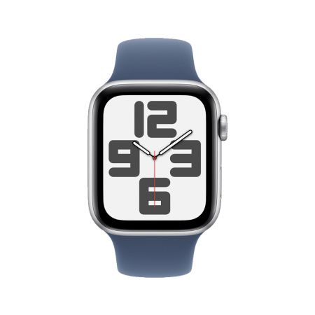 Apple Watch SE 2 40mm, серебристый, спортивный синий ремешок S/M