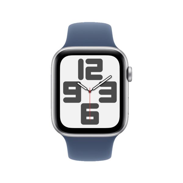 Apple Watch SE 2 40mm, серебристый, спортивный синий ремешок S/M