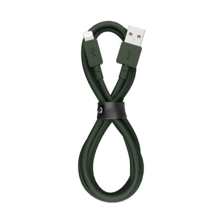 VLP кабель Nylon Cable USB A/Lightning 1.2м (темно-зеленый) 1031005