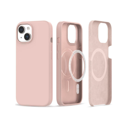 Tech-protect чехол для iPhone 15 Silicone MagSafe (розовый) 9319456604238