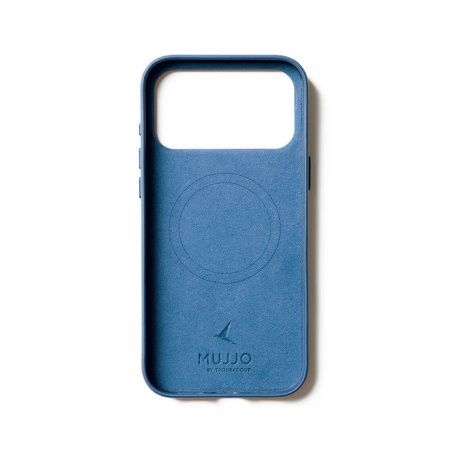 Mujjo чехол для iPhone 17 Pro Max Full Leather Case MagSafe (синий) MUJJO-CL-063-BL