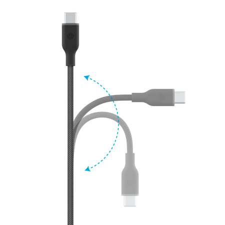 EnergEA кабель Type-C/Type-C Bazic GoCharge Weave 60W 480Mbps 1.5м (черный) CBL-GCWE-BLK150