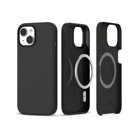 Tech-protect чехол для iPhone 15 Plus Silicone MagSafe (черный) 9319456604269