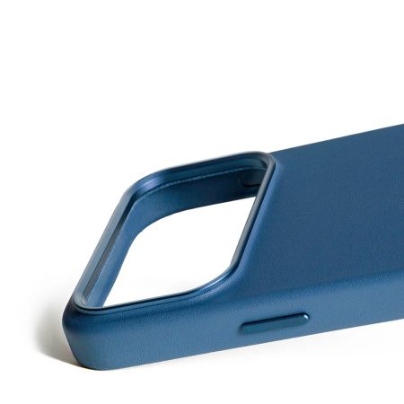 Mujjo чехол для iPhone 17 Pro Max Full Leather Case MagSafe (синий) MUJJO-CL-063-BL