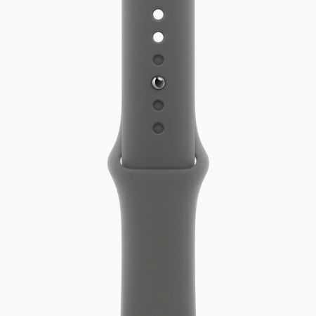 Apple Watch 10 42mm, титан, натуральный, спортивный серый ремешок M/L