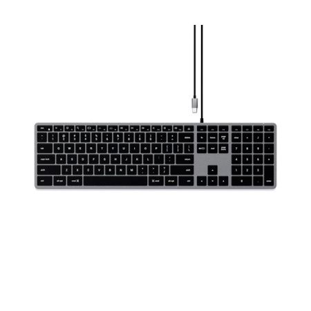 Satechi клавиатура проводная Slim W3 Rus (серый) ST-UCSW3M-RU