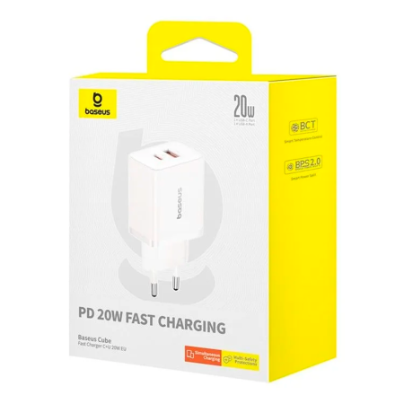 Baseus СЗУ Cube 20W Type-C + USB A (белый) P10111403213-00