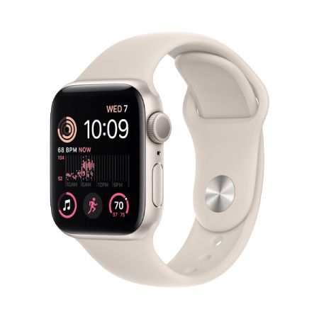 Apple Watch SE 2 40mm, сияющая звезда, спортивный бежевый ремешок S/M