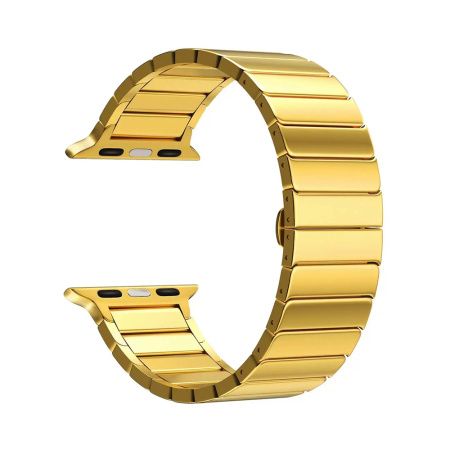 Lyambda ремешок стальной Canopus 41 мм (золотой) DS-APG-05-40-GL