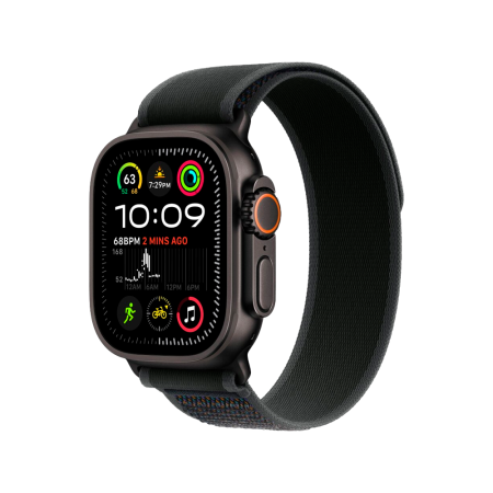 Apple Watch Ultra 2 49mm, черный, Trail Loop M/L черный ремешок