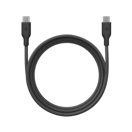 EnergEA кабель Type-C/Type-C Bazic GoCharge Weave 60W 480Mbps 1.5м (черный) CBL-GCWE-BLK150