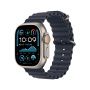 Apple Watch Ultra 2 49mm, натуральный, Ocean Band темно-синий ремешок