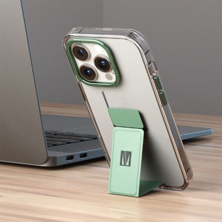Levelo чехол для iPhone 14 Pro Morphix Clara Gripstand (зеленый/прозрачный) LVLMORPCLARA14P-GN
