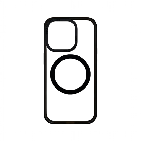 Чехол для iPhone 15 Magnetic MagSafe (прозрачный/черный)