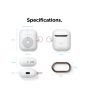 Elago чехол для AirPods силиконовый AW6 Music Player с карабином (белый) EAW6-HANG-WH