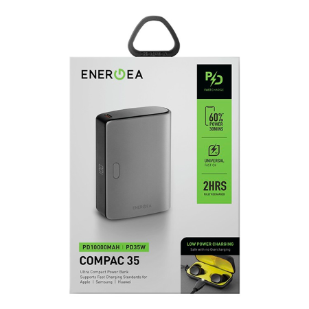 EnergEA внешний аккумулятор Compac 35W 10000mAh (серый) CP35-10K-GUN