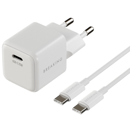 Breaking СЗУ P11 GaN 25W Type-C + кабель Type-C (белый) 22248