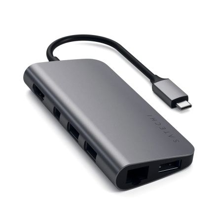 Satechi хаб Aluminum Type-C Multimedia Adapter (серый) ST-TCMM8PAM