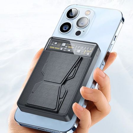 Wiwu внешний аккумулятор MagSafe с подставкой 20W 10000mAh (черный) JC-20